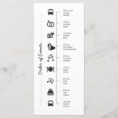 Einfache Silhouetten Hochzeitsprogrammkarte Programm (Rückseite)