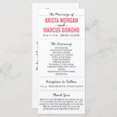 Einfache Silhouetten Hochzeitsprogrammkarte Programm (Vorne/Hinten)