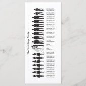 Einfache Silhouetten Hochzeitsprogrammkarte Programm (Rückseite)