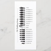 Einfache Silhouetten Hochzeitsprogrammkarte Programm (Rückseite)