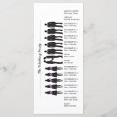 Einfache Silhouetten Hochzeitsprogrammkarte Programm (Rückseite)