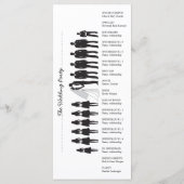 Einfache Silhouetten Hochzeitsprogrammkarte Programm (Rückseite)