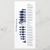 Einfache Silhouetten Hochzeitsprogrammkarte Programm (Rückseite)