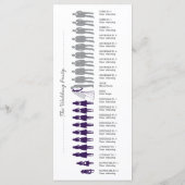 Einfache Silhouetten Hochzeitsprogrammkarte Programm (Rückseite)