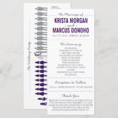 Einfache Silhouetten Hochzeitsprogrammkarte Programm (Vorne/Hinten)