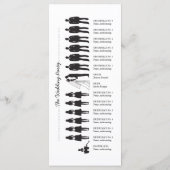Einfache Silhouetten Hochzeitsprogrammkarte Programm (Rückseite)