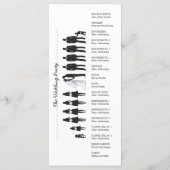 Einfache Silhouetten Hochzeitsprogrammkarte Programm (Rückseite)