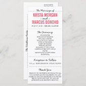 Einfache Silhouetten Hochzeitsprogrammkarte Programm (Vorne/Hinten)