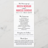 Einfache Silhouetten Hochzeitsprogrammkarte Programm (Vorderseite)