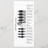 Einfache Silhouetten Hochzeitsprogrammkarte Programm (Rückseite)