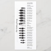 Einfache Silhouetten Hochzeitsprogrammkarte Programm (Rückseite)