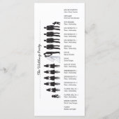 Einfache Silhouetten Hochzeitsprogrammkarte Programm (Rückseite)
