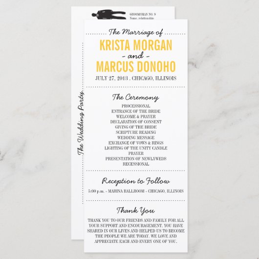 Einfache Silhouetten Programm Rack Card-30 (Vorne/Hinten)