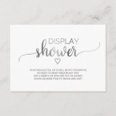Einfache Silver Calligraphy Display-Dusche Begleitkarte (Vorderseite)