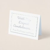 Einfache Silver Foil Beileid Card Folienkarte (Vorderseite)