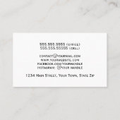 Einfache Silver Frame Rosa Ombre Feminine Visitenkarte (Rückseite)