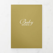 Einfache Silver & Gold Baby Duschsuite Dreifach Gefaltete Einladung (Cover)