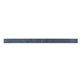 Einfache Silver Navy Blue Winter Snowflake Muster Satinband (Vorderseite)