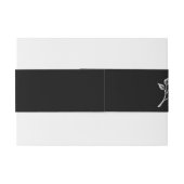 Einfache Silver-Rose Einladungsbanderole (Rückseitenbeispiel)