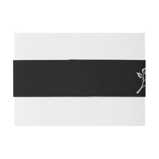 Einfache Silver-Rose Einladungsbanderole (Rückseitenbeispiel)