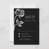 Einfache Silver-Rose RSVP Karte (Vorderseite)
