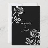 Einfache Silver-Rose Save The Date (Rückseite)