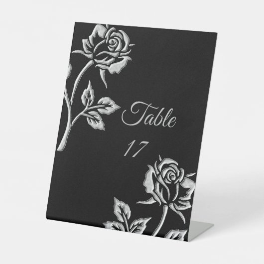 Einfache Silver-Rose Sockelschild (Vorderseite)