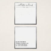 Einfache Silver White Curring Display Card (Vorne & Hinten)