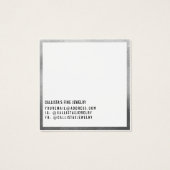 Einfache Silver White Curring Display Card (Rückseite)