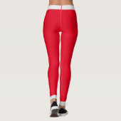 Einfache Single-Farbe mit weißem Streifen Leggings (Rückseite)