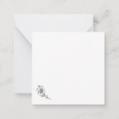 Einfache Single handGezeichnet Sonnenblume Danke, Mitteilungskarte (Rückseite)