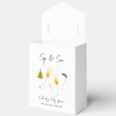 Einfache Sip & See Champagne Glass Baby Dusche Geschenkschachtel (Offen)