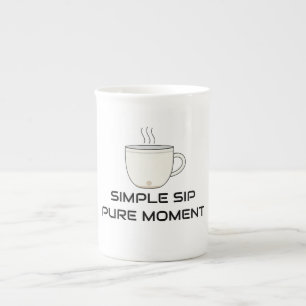 Einfache Sippe, reiner Moment Porzellantasse