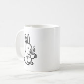 Einfache sitzende Hase-Kaffee-Kunst Kaffeetasse (Vorderseite Links)