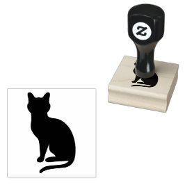 Einfache Sitzform der Cat-Silhouette Gummistempel