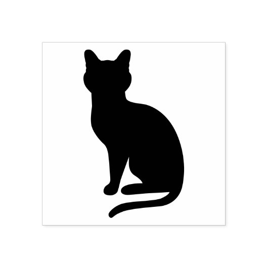 Einfache Sitzform der Cat-Silhouette Gummistempel (Prägung)