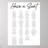 Einfache Sitzkarte Poster (Vorne)