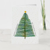 Einfache skandinavische Weihnachtsbaum Gold Stars (Vorderseite)