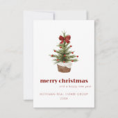 Einfache skandinavische Weihnachtskarte Einladung (Vorderseite)