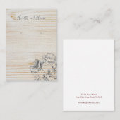 Einfache Sketch-Blütenhörerkarte Visitenkarte (Vorne/Hinten)