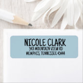 EINFACHE, SKETCHIERTE BLAUE RÜCKSENDEADRESSEN-AUFK (Insitu)