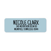 EINFACHE, SKETCHIERTE BLAUE RÜCKSENDEADRESSEN-AUFK (Vorne)