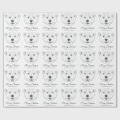 Einfache Skizze mit Polar-Bären und Text Geschenkpapier (Flach)