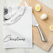 Einfache Skizze mit Polar-Bären und Text Geschirrtuch (Viertel Falte)