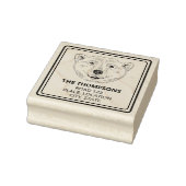 Einfache Skizze mit Polar-Bären und Text Gummistempel (Stempel)