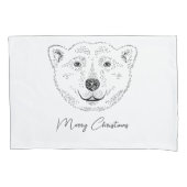 Einfache Skizze mit Polar-Bären und Text Kissenbezug (Vorderseite-Links)