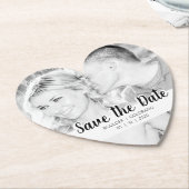 Einfache Skript-Auswahl | B&W Save the Date Untersetzer (angewinkelt)