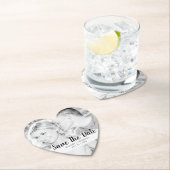 Einfache Skript-Auswahl | B&W Save the Date Untersetzer (Vor Ort)