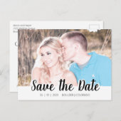 Einfache Skript-Auswahl | Save The Date Postkarte (Vorne/Hinten)