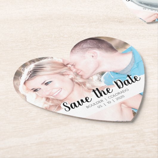 Einfache Skript-Auswahl | Save The Date Untersetzer (angewinkelt)